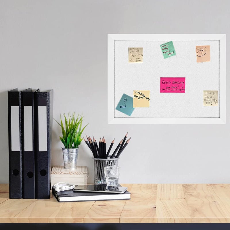 TORASO لوحة إعلانات من الفلين من TORASO، لوحات فلين للجدران مع دبابيس، مسامير حلقية، حشوات، براغي، لوحة دبابيس للمكاتب والمدارس والمنازل (أبيض، 11 × 14.5 - 1p) - Image 4